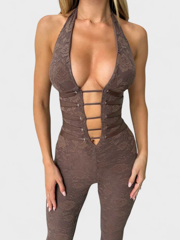 Rita - Macacão com Decote Profundo